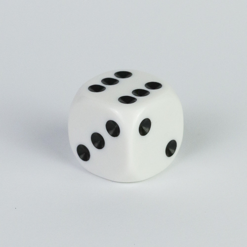 16mm White Spot Dice - Ivory Game Maker